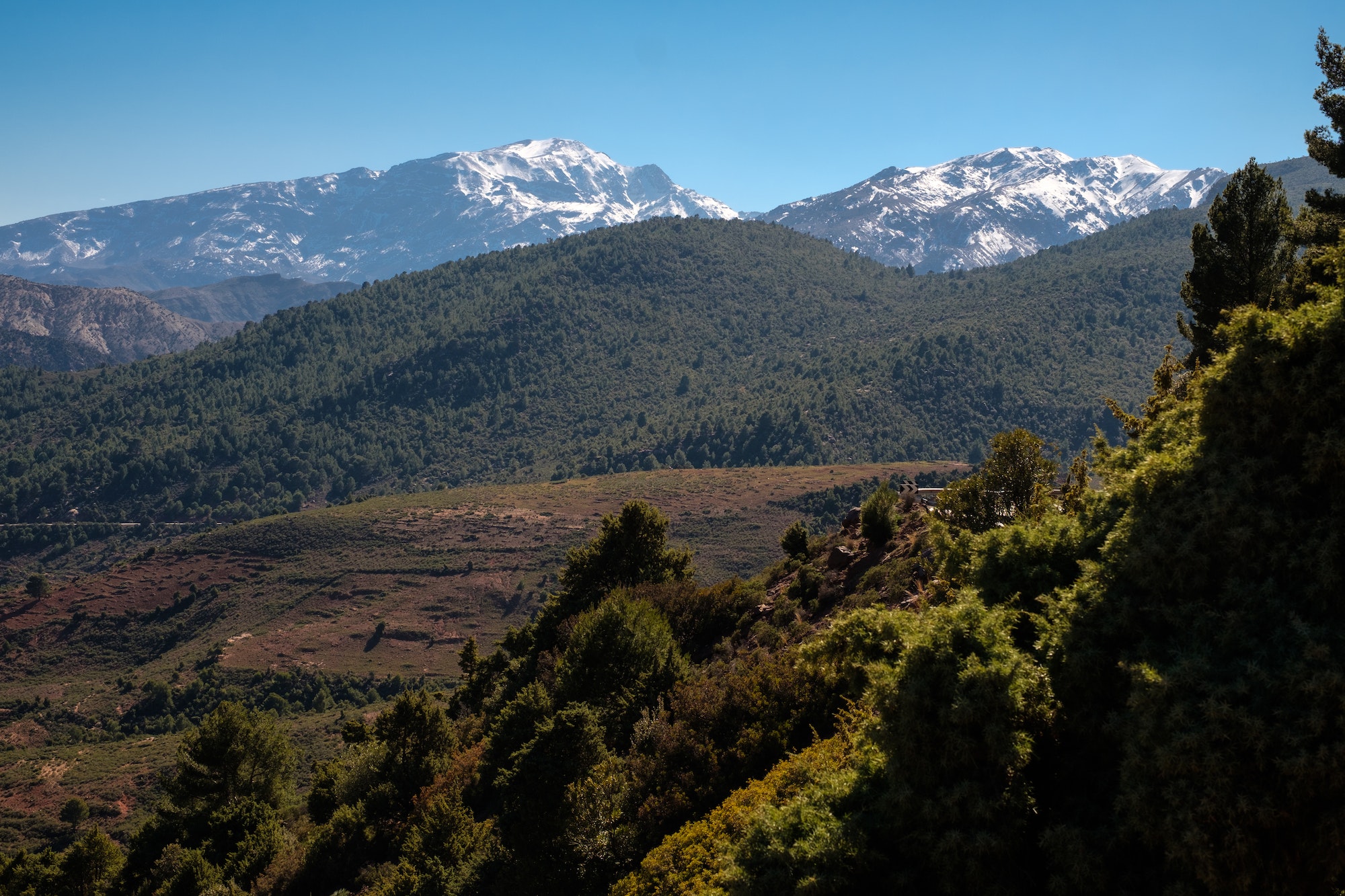 Morocco The High Atlas Mountain range view