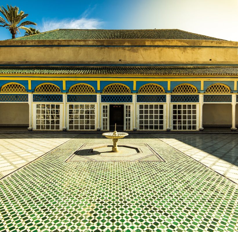 Courtyard in Bahia Palace,Marrakesh,Morocco